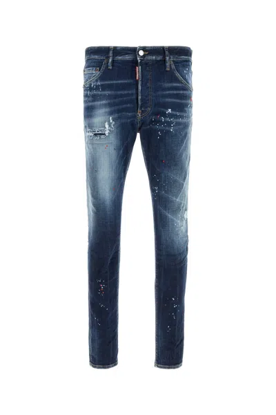 Dsquared2 Dsquared Men Stretch Denim Cool Guy Jeans In Blue