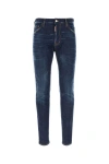 Dsquared2 Blue Jeans With Belt Loops And Logo Patch On The Rear In Blue