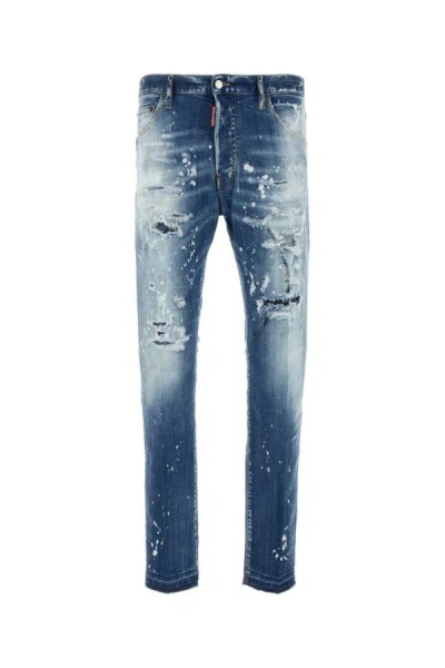 Dsquared2 Dsquared Men Stretch Denim Cool Guy Jeans In Blue
