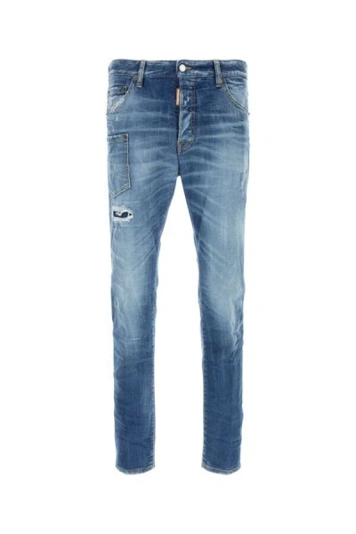 Dsquared2 Dsquared Men Stretch Denim Cool Guy Jeans In Blue