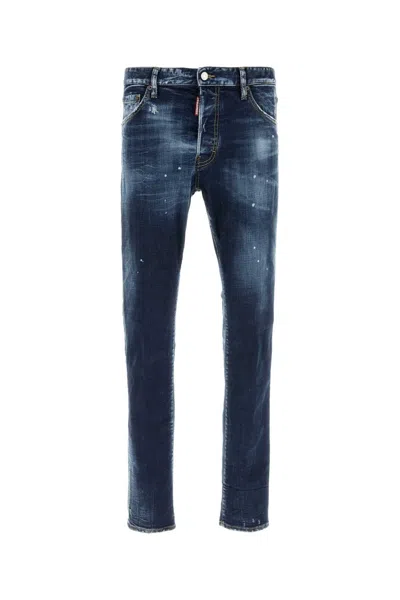 Dsquared2 Dsquared Men Stretch Denim Jeans In Blue