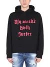 Dsquared2 D2 Gothsurfer Hoodie In Black