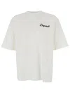 Dsquared2 Men White T-shirt With Embroidered Logo On The Chest In Cotton Man In White