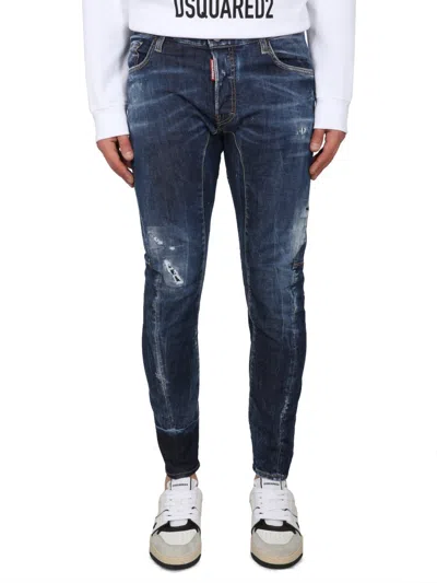 Dsquared2 Dsquared Men Tidy Biker Fit Jeans In Blue