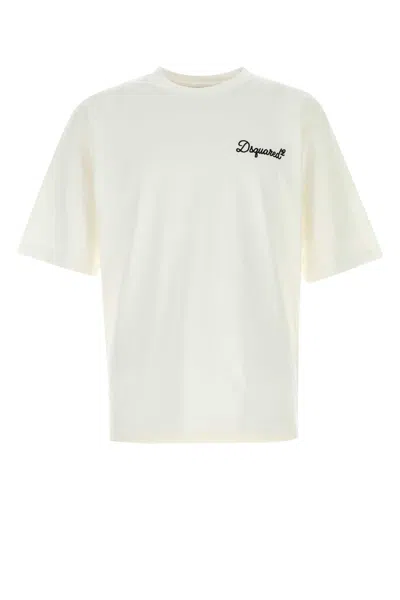 Dsquared2 Dsquared Men T-shirt With Embroidery In White