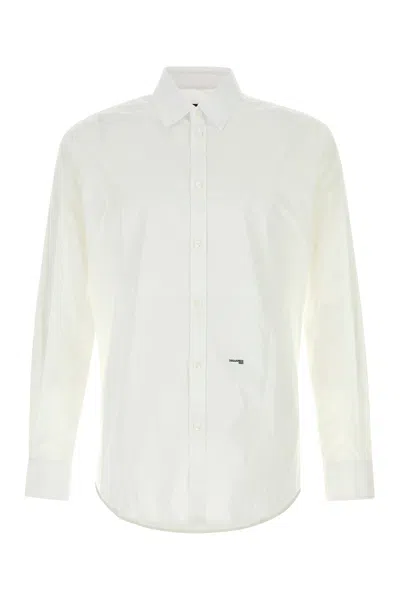 Dsquared2 Dsquared Men White Stretch Poplin Shirt