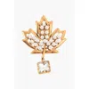 Dsquared2 Dsquared² Metal Canadian Leaf Pin Embellished With Women's Beads