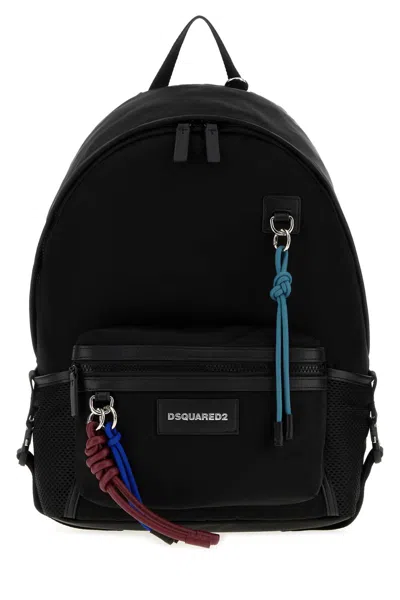 Dsquared2 Dsquared Mini Black Nylon Basic Backpack