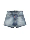 Dsquared2 Dsquared Mini Denim Shorts For Girls In Blue
