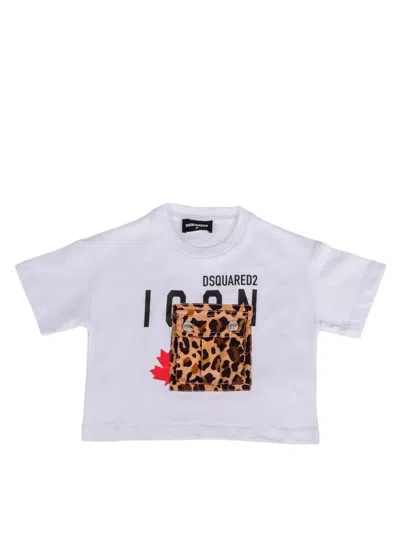 Dsquared2 Dsquared Mini Icon Shirt For Girls In White