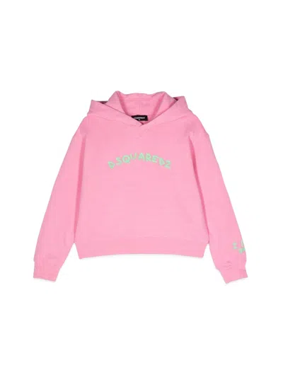 Dsquared2 Dsquared Mini Logo Hoodie For Girls In Pink