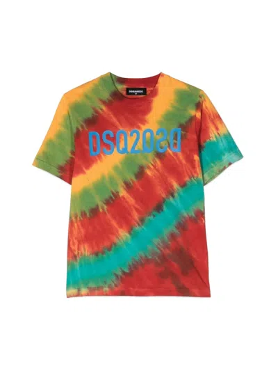Dsquared2 Dsquared Mini Logo T-shirt For Kids In Multi