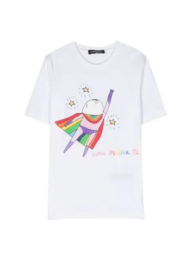 Dsquared2 Dsquared Mini Renny Fit T-shirt For Girls In White
