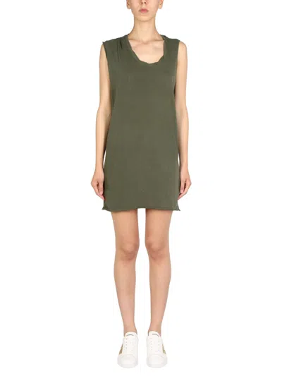 Dsquared2 Dsquared Mini Round Neckline Dress In Green