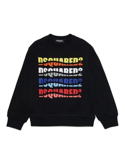 Dsquared2 Dsquared Mini Unisex Cotton Sweatshirt In Black