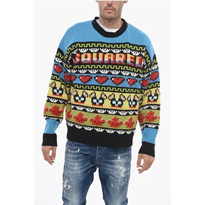 Dsquared2 Dsquared² Mohair Blend Ciro Sweater With Graphic Men's Embroidery