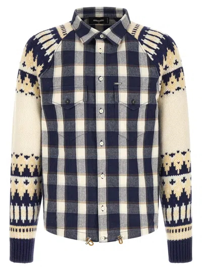 DSQUARED2 DSQUARED² MULTICOLOR COTTON MEN'S BLOUSE