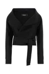 Dsquared2 Tailored Wool Blend Opera Style Blazer In Black