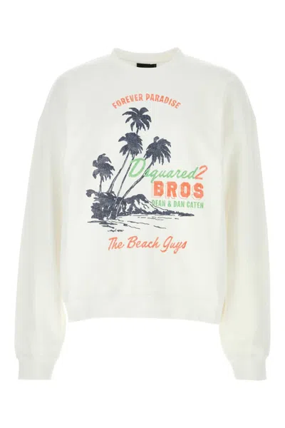 Dsquared2 Dsquared Oversize Cotton Sweatshirt In White