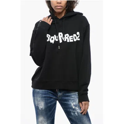 Dsquared2 Dsquared² Oversized Hoodie With Graphic Women's Logo In Black