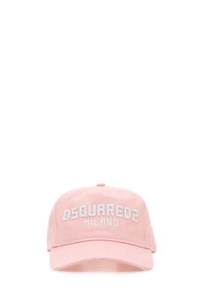DSQUARED2 DSQUARED PINK COTTON BASEBALL CAP