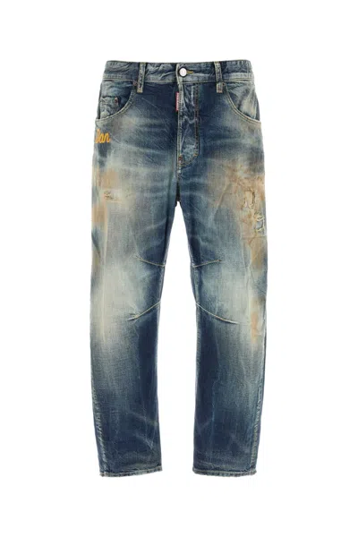 Dsquared2 Dsquared Playful Denim Jeans For Men In Blue
