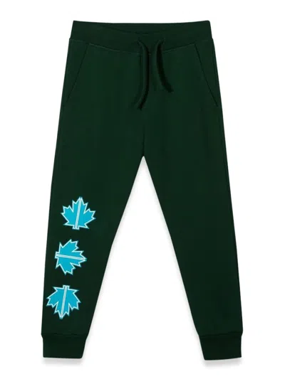 Dsquared2 Dsquared Plush Pants Leaf Logo On Front Leg In Green