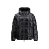 Dsquared2 Black Polyamide Full-length Jacket In Multi