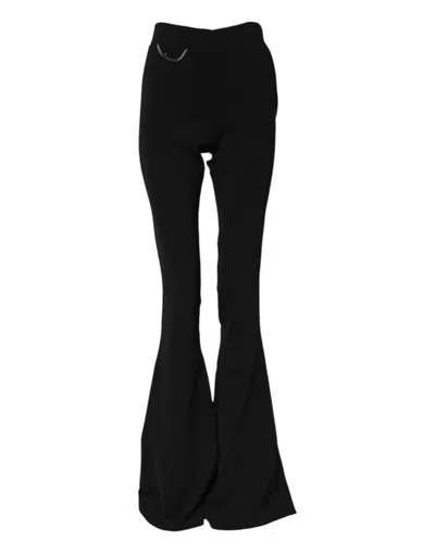 Dsquared2 Dsquared² Polyester High Waisted Flared Women's Pants In Black