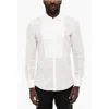 Dsquared2 Poplin Cotton Shirt With Spread Collar In White