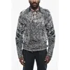 Dsquared2 Printed Biker Denim Jacket In Multi