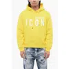 Dsquared2 Printed Icon Hoodie In Yellow