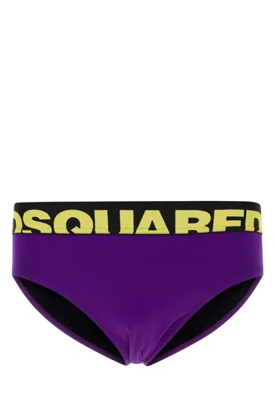 Dsquared2 Dsquared Purple Stretch Nylon Swimming Brief