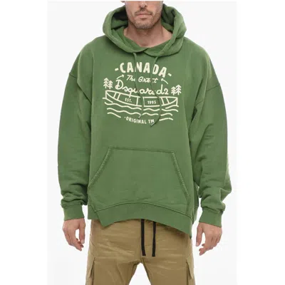 Dsquared2 Dsquared² Ragian Hoodie Sweatshirt With Lettering Men's Print