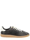 Dsquared2 Rebels Distressed Black Leather Sneakers In Gray