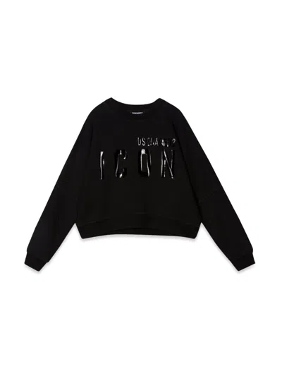 Dsquared2 Dsquared Relax Icon Mini Sweatshirt For Girls In Black