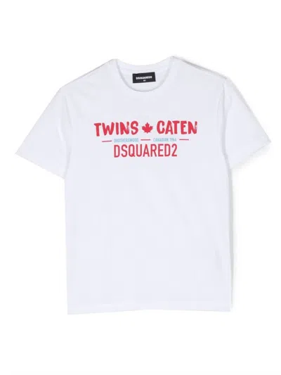 Dsquared2 Kids' Dsquared Relax Mini T-shirt In White