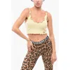 Dsquared2 Ribbed Crop Top With Embroidered Logo