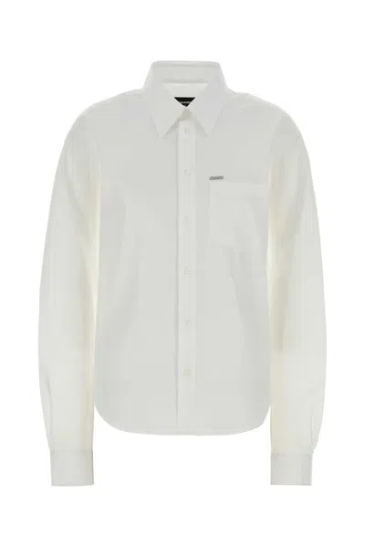 Dsquared2 Dsquared Rounded Shirt In White