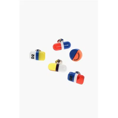 Dsquared2 Dsquared² Set Of 5 Multi Pill-shaped Women's Pins