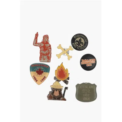 Dsquared2 Dsquared² Set Of Enamelled Brass Women's Pins