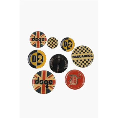 Dsquared2 Dsquared² Set Of Enamelled Brass Women's Pins