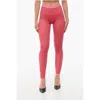 Dsquared2 Sheer Lace Icon Leggings In Red
