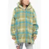Dsquared2 Sherpa Zip-up Hoodie With Tartan Pattern