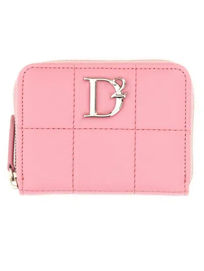 Dsquared2 Dsquared Signature Logo Mini Wallet In Pink