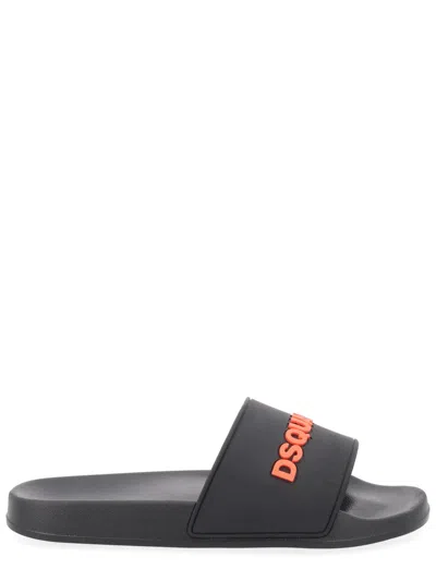 Dsquared2 Dsquared Signature Logo Sandals For Men Edition In Black