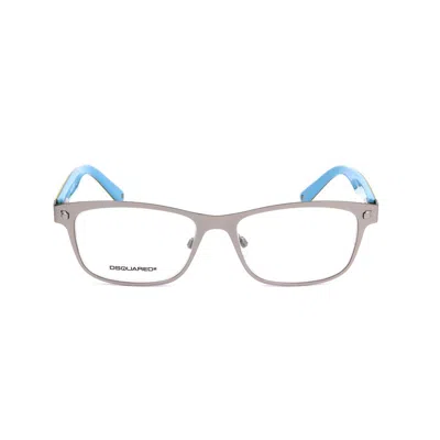 Dsquared2 Dsquared² Silver Metal Glasses Men's (frames) In Gray