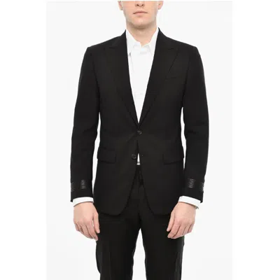 DSQUARED2 DSQUARED² SINGLE BREASTED WOOL BLAZER WITH FLAP MEN'S POCKETS