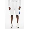 Dsquared2 Single Pleated Shorts With Two-tone Detail In White