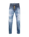 Dsquared2 Distressed Slim-cut Jeans In Blue